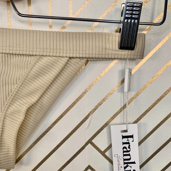 Frankie's Bikinis Cole Ribbed Cheeky Bottom Latte - Picture 4 of 8